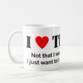 I ♥の外傷 コーヒーマグカップ (左)