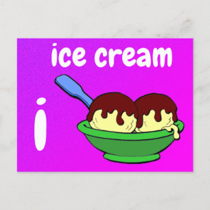 i – アイスクリームフラッシュカード ポストカード