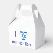 I (イスラエル国旗のハート)テキストブルー フェイバーボックス (正面サイド)