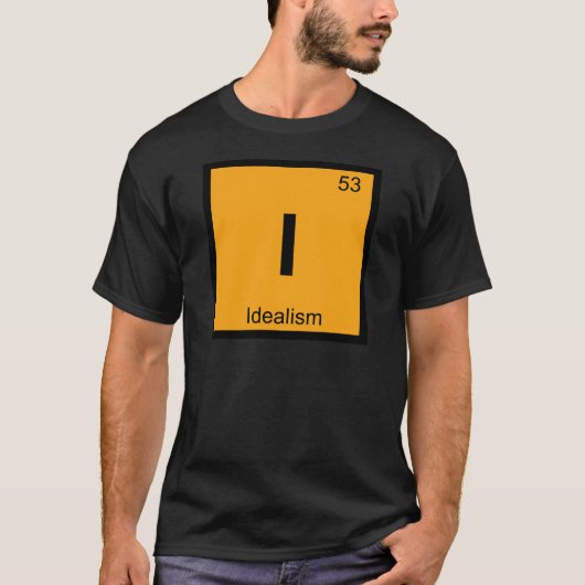 I – イデアリズム哲学化学周期表 Tシャツ (正面)