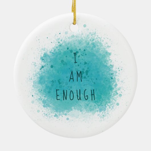 'I インスパイア Am Eouth シンプル Affirmation引用文 セラミックオーナメント (裏面)