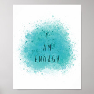 'I インスパイア Am Eouth シンプル Affirmation引用文 ポスター