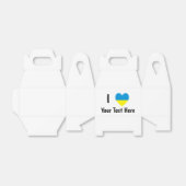 I (ウクライナ国旗のハート)あなたのテキスト フェイバーボックス (折り畳みなし)