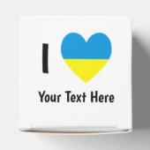 I (ウクライナ国旗のハート)あなたのパーソナライズされた文字 フェイバーボックス (上部)