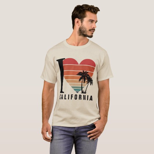 I ♥カリフォルニアレトロティー Tシャツ (正面フル)