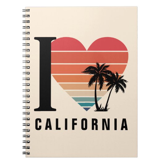 I ♥カリフォルニアレトロ ノートブック (正面)