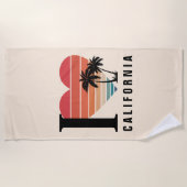 I ♥カリフォルニアレトロ ビーチタオル (正面)