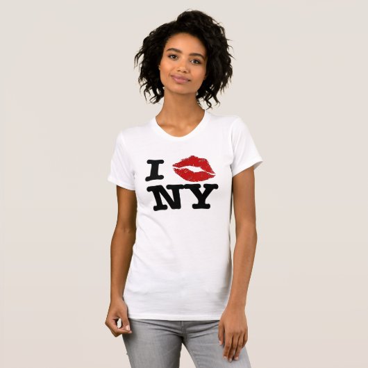 I "キスの"ニューヨークのワイシャツ Tシャツ (正面フル)