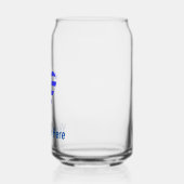 I (ギリシャ国旗のファンキーハート)あなたのテキスト ガラス缶 (左)