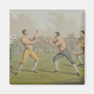 I.クラーク著aquatintedプロボクシング試合パブ。 Tho著 マグネット