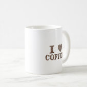 I ♥コーヒー豆アート コーヒーマグカップ (正面右)