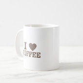 I ♥コーヒー豆アート コーヒーマグカップ (正面左)