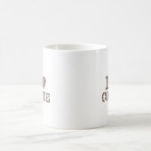I ♥コーヒー豆アート コーヒーマグカップ (中央)