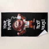 I ♥コーヒー ビーチタオル (正面)