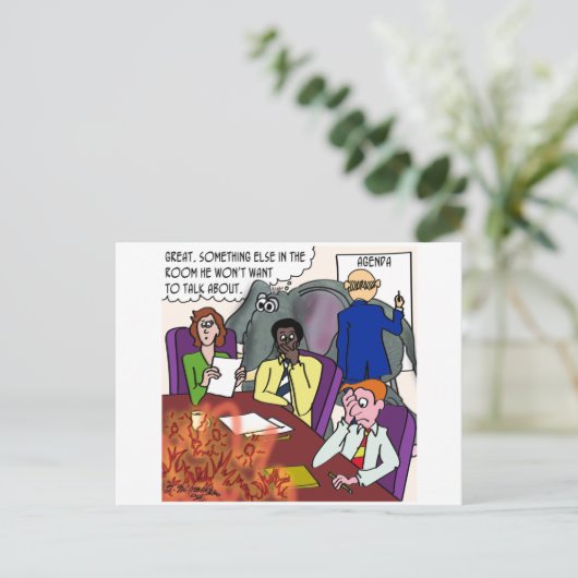 I.ゾウと火を無視する会議 ポストカード (スタンド正面)