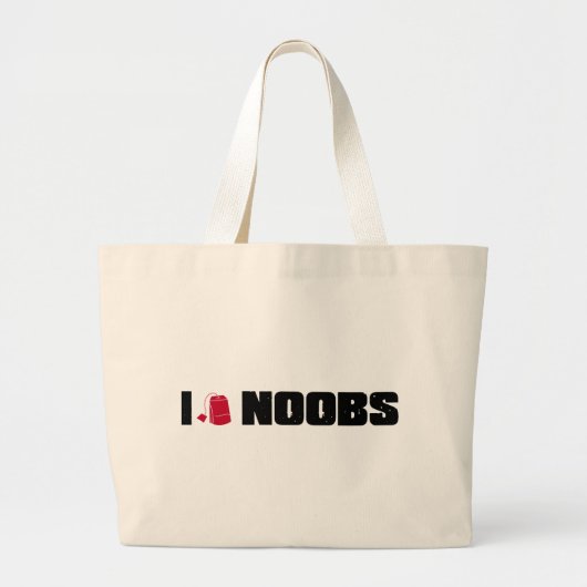 I (ティーバッグの) noobs ラージトートバッグ (正面)