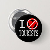 I ()ハートの観光客ボタン 缶バッジ (正面&裏面)