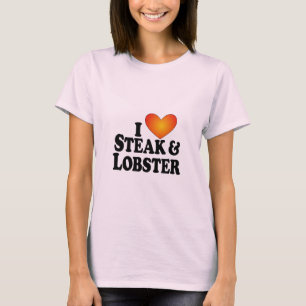 I (ハートの)ステーキ及びロブスター-ライト数々のプロダクト Tシャツ