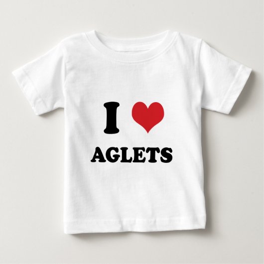 I (ハートの) Aglets ベビーTシャツ (正面)