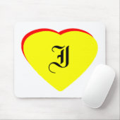 "I"ハートイエローレッド結婚式招待状ザ・ミュージアム マウスパッド (マウス)