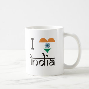 I "ハート"インド- I愛インド コーヒーマグカップ
