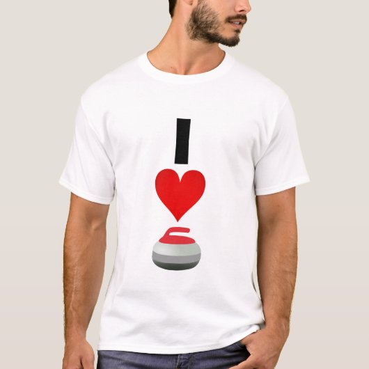 I [ハート] [カーリング] Tシャツ (正面)