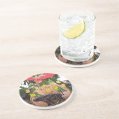 I (ハート)ケニアバッファローパッチ/プリント コースター (側面)