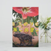 I (ハート)ケニアバッファローパッチ/プリント 便箋 (スタンド正面)