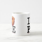 I (ハート)パイ(およびコーヒー)マグ!! コーヒーマグカップ (中央)