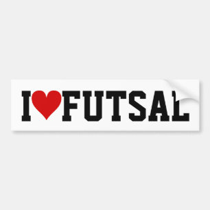 I [ハート]フットサル バンパーステッカー