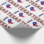 I (ハート)ラブテキサス州ブルーボンネット国旗 ラッピングペーパー (角)