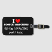 I (ハート)人が見て、人と人との関わりが嫌い ラゲッジタグ (正面横)