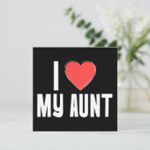 I (ハート)私の叔母グリーティングカード – 甘いとシンプル シーズンカード (スタンド正面)