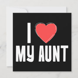 I (ハート)私の叔母グリーティングカード – 甘いとシンプル シーズンカード