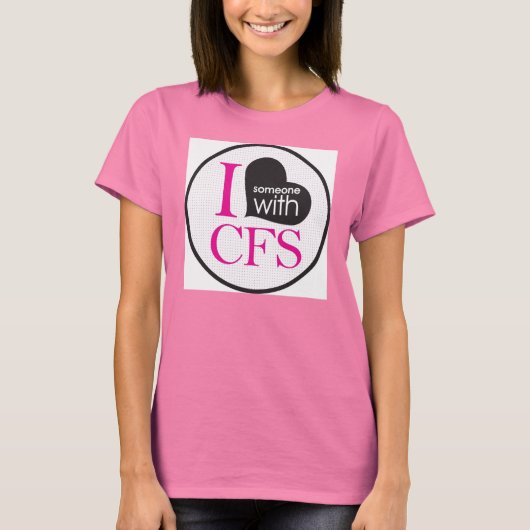 I {ハート}誰かCFS （ピンク） Tシャツ (正面)