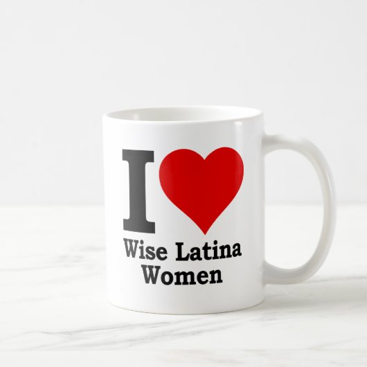 I (ハート)賢いラテンアメリカ系女性の女性 コーヒーマグカップ (右)