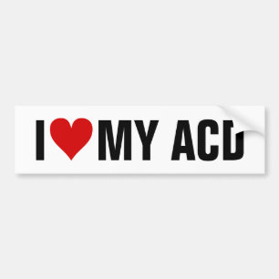 I [ハート] ACD バンパーステッカー