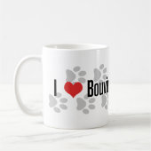 I (ハート) Bouviers des Flandres コーヒーマグカップ (左)