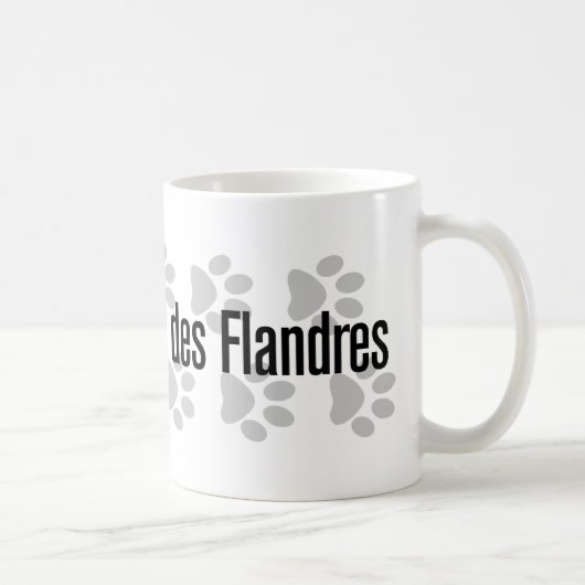 I (ハート) Bouviers des Flandres コーヒーマグカップ (右)