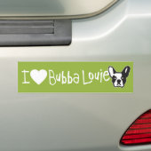 I (ハート) Bubba Louieのバンパーステッカー バンパーステッカー (車上)
