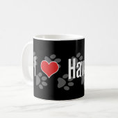 I (ハート) Havanese コーヒーマグカップ (正面左)