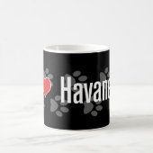 I (ハート) Havanese コーヒーマグカップ (中央)