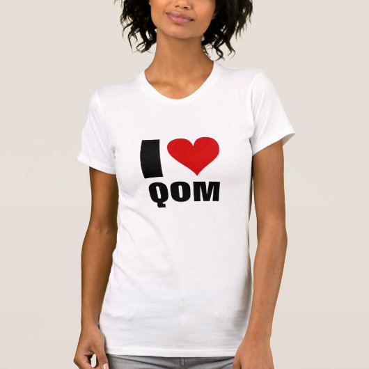 I [ハート] Qom Tシャツ (正面)