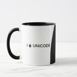 I (ハート) UNICODEのマグ(Black&White) マグカップ