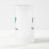 I (バングラデシュ国旗のハート愛パーソナライズされた) フロストグラスビールジョッキ (中央)