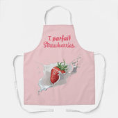 I "パフェ"イチゴおもしろい引用文 エプロン (正面)