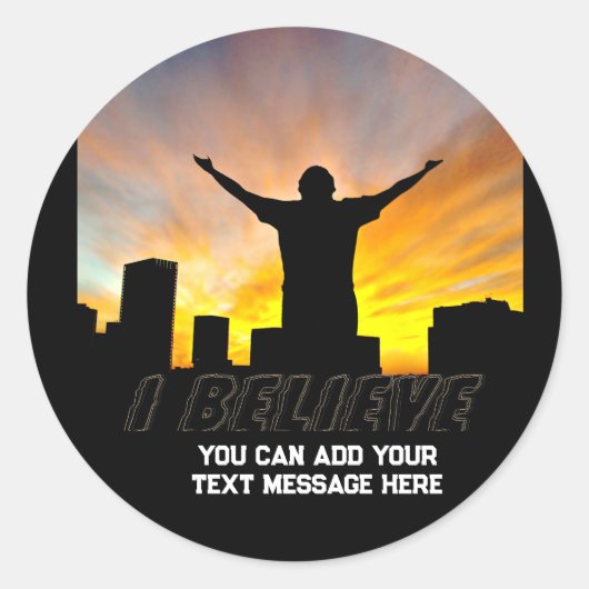 I 信じ#2_ ラウンドシール (正面)