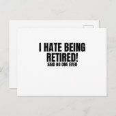 I.嫌いな退職した – 退おもしろい職 ポストカード (正面/裏面)