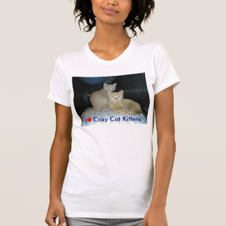 I ♥居心地のよい猫の子ネコ、Iのハート居心地のよい猫の子ネコ Tシャツ