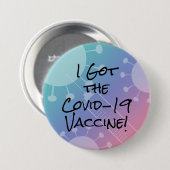 I 得 the Covid-19 Vaccine Pink Gradient(I:Covid-19ワ 缶バッジ (正面&裏面)